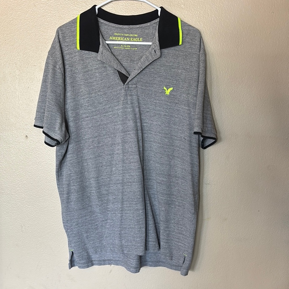 American Eagle Outfitters Gray Polo Shirt for Men’s XL AEO